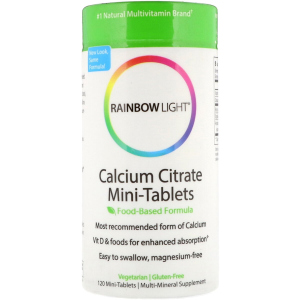 Витамины Rainbow Light цитрат кальция Calcium Citrate Mini-Tablets 120 мини таблетки (21888202119) ТОП в Днепре