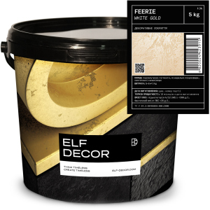 Декоративна штукатурка Elf Decor Feerie 0.5 - 1 мм 5 кг White Gold (mba5FEE_W-G) ТОП в Дніпрі