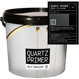 Кварцова ґрунтовка Elf Decor QUARTZ PRIMER Nero 3 л Темно-графітова (mbaQPnero_3) в Дніпрі