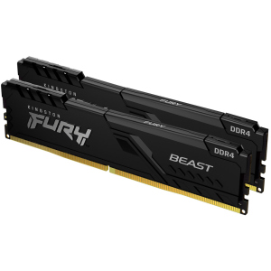 Оперативна пам'ять Kingston Fury DDR4-2666 16384MB PC4-21300 (Kit of 2x8192) Beast Black (KF426C16BBK2/16) в Дніпрі