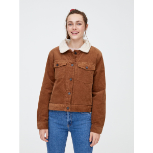 Куртка вельветовая Pull & Bear 9714/376/716 S Коралловая (09714376716021) ТОП в Днепре