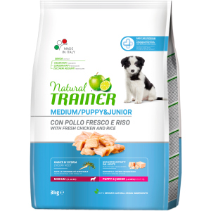 Сухой корм Trainer Natural Super Premium Puppy&Junior Medium для щенков средних пород до 15 месяцев 3 кг (8015699006723)