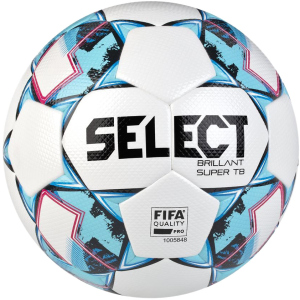 Мяч футбольный Select Brillant Super Fifa TB (051) №5 Бело-синий (5703543267507)