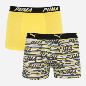 Набор трусов Puma Logo Aop Boxer 2P 501003001-020 2 шт M Серый с желтым (8718824805337) надежный