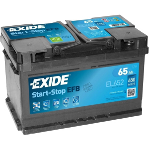 Автомобільний акумулятор Exide Start-Stop EFB 65 А·год Єв (-/+) Euro (650EN) (EL652) ТОП в Дніпрі