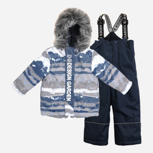 Зимовий комплект (куртка + напівкомбінезон) Garden Baby 102022-63/32 98 см Сіро-синя абстракція/Синій (4821020222311) в Дніпрі