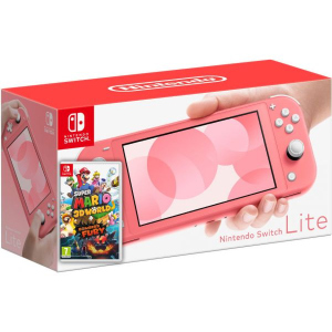 Nintendo Switch Lite Coral + Гра Super Mario 3D World + Bowser's Fury (російська версія) краща модель в Дніпрі