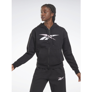 Спортивна кофта Reebok TE Vector FZ Hoodie H62058 Black (4064056738153) краща модель в Дніпрі