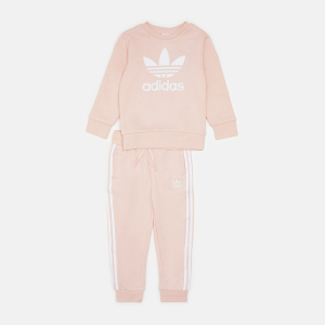 хороша модель Спортивний костюм дитячий Adidas Crew Set H35568 98 см Hazcor/White (4064054380552)