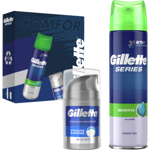 Подарунковий набір Gillette Series Гель для гоління 200 мл + Бальзам після гоління 50 мл (7702018602964) ТОП в Дніпрі