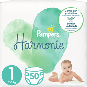 Підгузки Pampers Harmonie Newborn Розмір 1 (2-5 кг) 50 шт (8006540156513) ТОП в Дніпрі