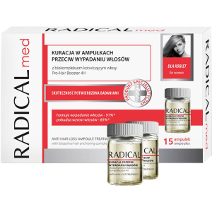 Комплекс в ампулах проти випадіння волосся для жінок Farmona Radical Med 15 ампул x 5 мл (5902082210108) надійний