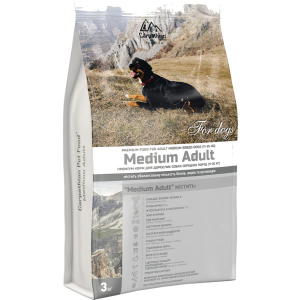 Сухий корм Carpathian Pet Food Medium Adult з куркою і атлантичним палтусом для дорослих собак середніх порід вагою 11-25 кг 3 кг (4820111140848)