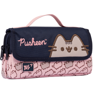 Пенал м'який YES WL-01 Pusheen рожевий/синій (533041) ТОП в Дніпрі