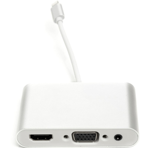 купити Перехідник PowerPlant Lightning (M) - HDMI, VGA, 3.5 мм (F) Білий (CA911929)