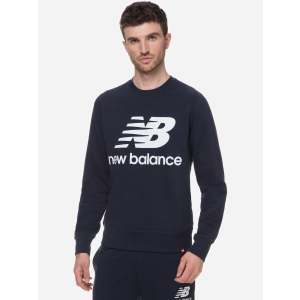 Світшот New Balance Ess Stacked Logo MT03560ECL M Синій (194389363983) краща модель в Дніпрі