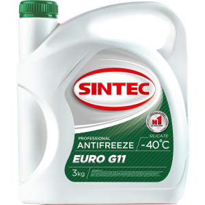 Антифриз Sintec Euro G11 -40°C 3 кг Зелений (990465) краща модель в Дніпрі