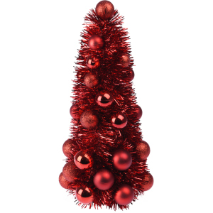 Искусственная елка Christmas Decoration 15x15x33 см Красная (ACS200520) ТОП в Днепре