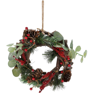 Вінок новорічний Christmas Decoration 22 х 7 х 22 см (YZB003920) в Дніпрі