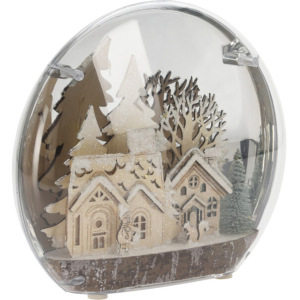 Декоративний світильник Christmas Decoration Будинки 25x6x22 см (CAA130441_будинку) в Дніпрі