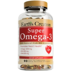 купити Жирні кислоти Earths Creation Super Omega-3 1000 мг 90 капсул (608786002166)