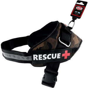 Шлей посилений Pet Nova Rescue+ M 55-65 см Камуфляжний (HA-RESCUE-CAMUFLAGE-M) (5903031442342) краща модель в Дніпрі