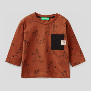 Футболка с длинными рукавами United Colors of Benetton 3VACC15G1.P-72H XX 100 см (8033379398630) в Днепре