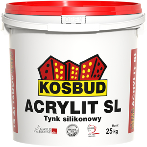 Штукатурка силіконова, KOSBUD ACRYLIT-SL, баранчик, база, цебро 25 кг ТОП в Дніпрі