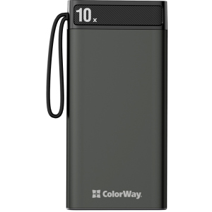 УМБ ColorWay 10000 mAh Metal case Black (CW-PB100LPI1BK-D)