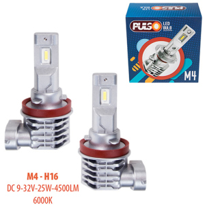 Автолампы Pulso M4-H16/LED-chips CREE/9-32v/2x25w/4500Lm/6000K (M4-H16) в Днепре