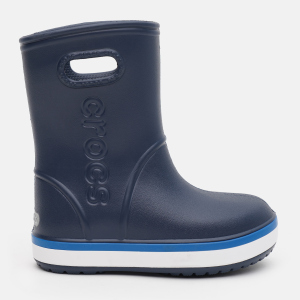 Гумові чоботи Crocs Kids Crocband Rain Boot K 205827-4KB-C10 27-28 Темно-сині (191448389694) краща модель в Дніпрі