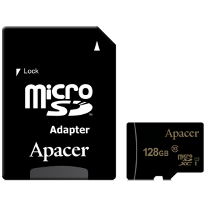 Apacer microSDXC 128GB UHS-I U1 + SD adapter (AP128GMCSX10U5-R) ТОП в Днепре