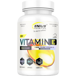 Вітаміни Genius Nutrition Vitamin E 60 капсул (7359536295897) в Дніпрі