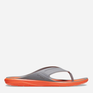 В'єтнамки Crocs Swiftwater Wave Flip Sgy 206242-0EK 39-40 (M7) 24.6 см Сірі з помаранчевим (191448454354) краща модель в Дніпрі