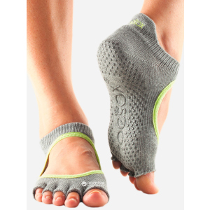 Носки ToeSox Grip Half Toe Bellarina S (36-38.5) Серый/Лимон (812035021604) лучшая модель в Днепре