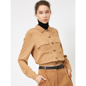 хорошая модель Рубашка Koton 0YAL68353IW-050 36 Beige (8682263856826)