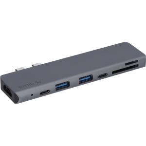 USB-хаб адаптер Ailink Aluminium 7 в 1 USB-C 4K HDMI Card Reader Hub Multi Port AI-СН7D Space Grey в Днепре