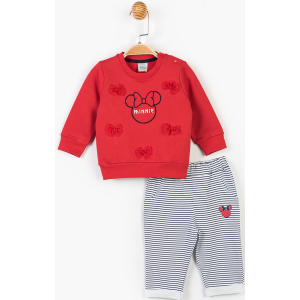 Костюм (свитшот + брюки) Disney Minnie Mouse MN14646 80-86 см Бело-красный с черным (8691109762719)