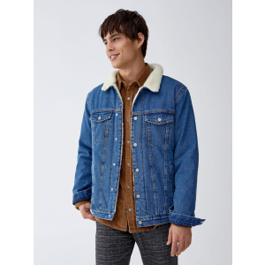 Джинсовая куртка Pull & Bear 9711/504/427 M Синяя джинс (09711504427033) ТОП в Днепре