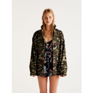 Джинсова куртка Pull &amp; Bear XAZ134035DLCH L Хакі (DD8000002747110) ТОП в Дніпрі