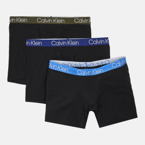 Труси-шорти Calvin Klein Underwear Boxer Brief NB2971A-UW9 S 3 шт B-Active Blue/Fatigues/Bayou Blue (8719854639619)