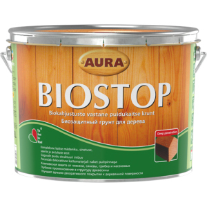 Грунт біозахисний AURA BIOSTOP 2,7 л, безбарвний - глибокого проникнення, алкідний на уайт-спіриті для дерева