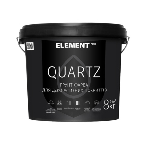 Грунт-фарба для декоративних покриттів ELEMENT PRO QUARTZ, біла 25 кг