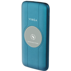 УМБ Vinga Wireless QC3.0 PD Soft Touch 10000 mAh Blue (BTPB3510WLROBL) ТОП в Дніпрі