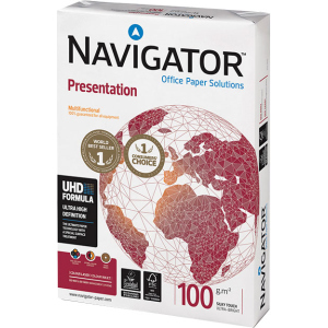 Папір офісний Navigator Presentation A4 100 г/м2 клас A 500 листів Білий (5602024530232) краща модель в Дніпрі