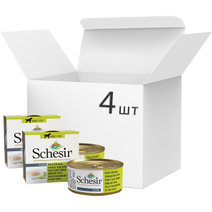 Упаковка влажного корма Schesir Chicken Аpple курица с яблоком 150 г 4 шт (2100053683019) в Днепре