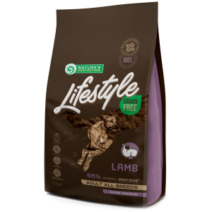 Сухой беззерновой корм для собак Nature's Protection Lifestyle Grain Free Lamb Adult All Breeds с ягненком 1.5 кг (NPLS45673) (4771317456731) ТОП в Днепре