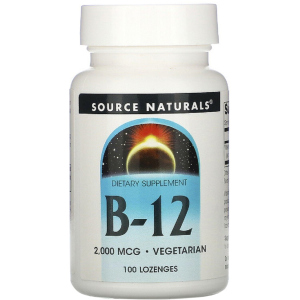 Вітаміни Source Naturals В-12 2000 мкг 100 таблеток для розсмоктування (21078004189) в Дніпрі