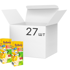 Упаковка соку Беллакт Яблучно-грушевого 200 мл х 27 шт (4814716000702) ТОП в Дніпрі