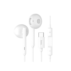 Наушники Hoco L10 Acoustic Type-C wired earphones with mic White ТОП в Днепре